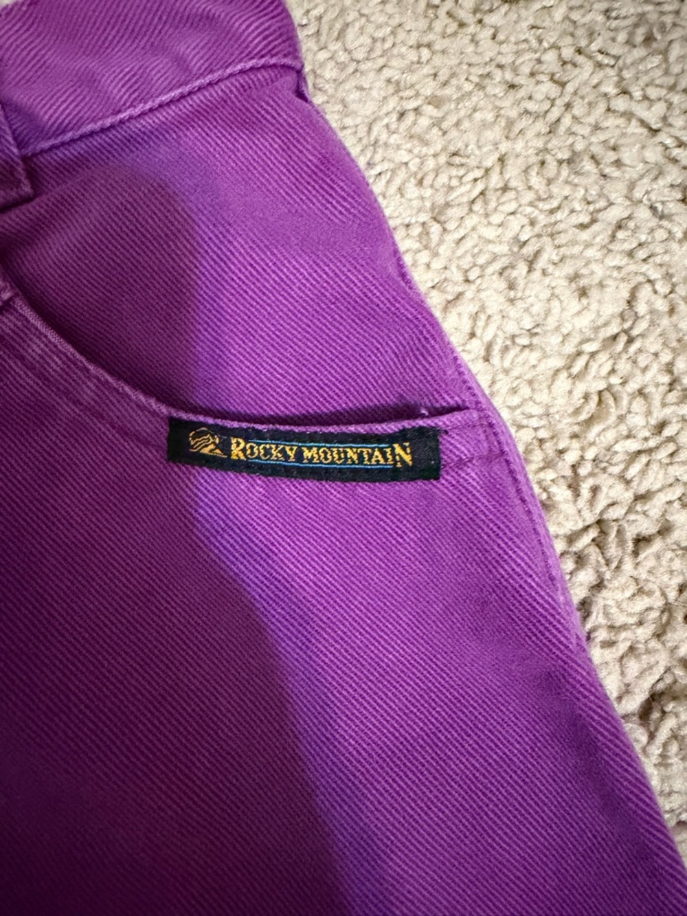 Vintage Women's Rockies Purple Jeans Bareback Size 23 L 34 - Picture 5 of 9